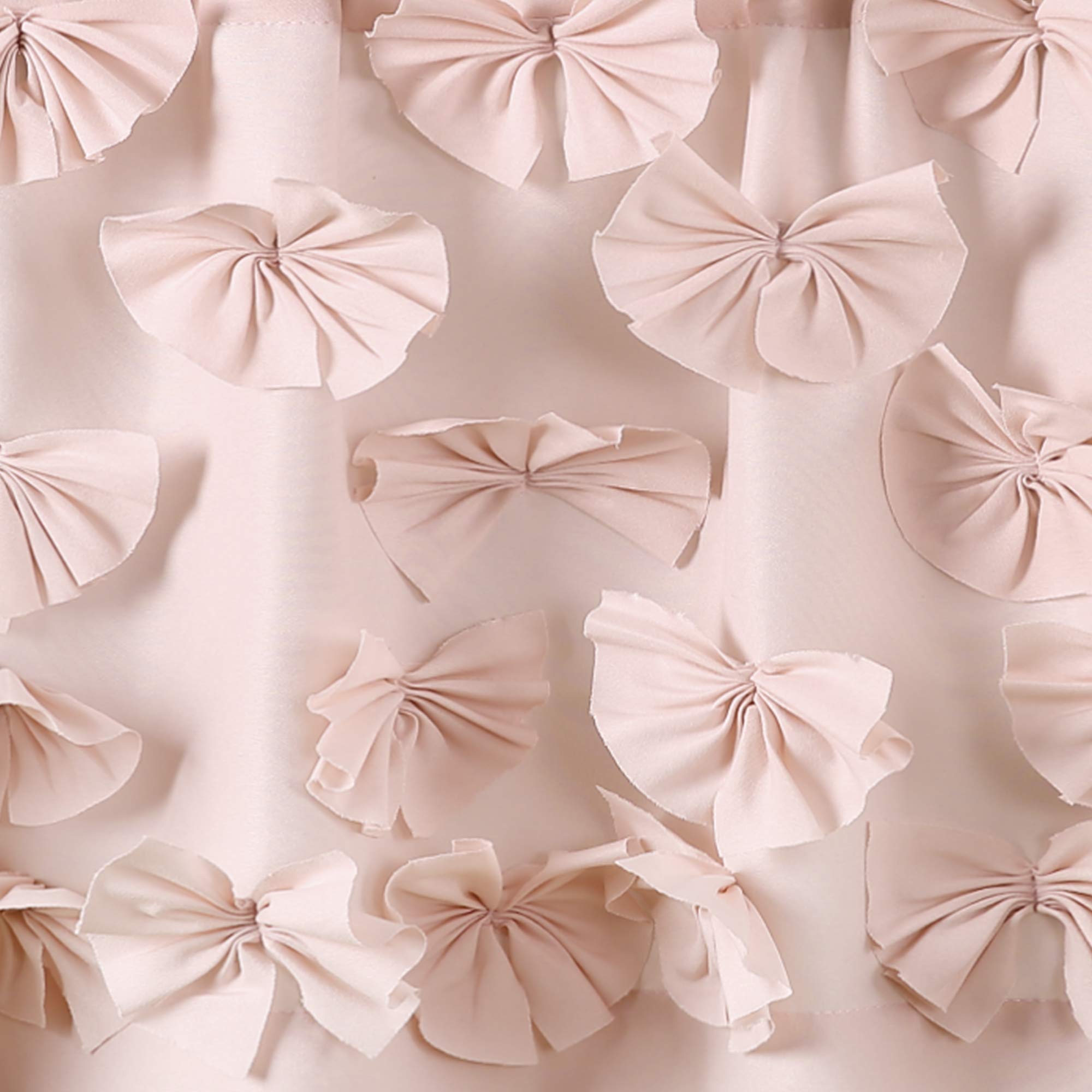 ستارة نافذة شفافة أنيقة مكشكشة بفيونكة لإضاءة طبيعية وديكور ناعم