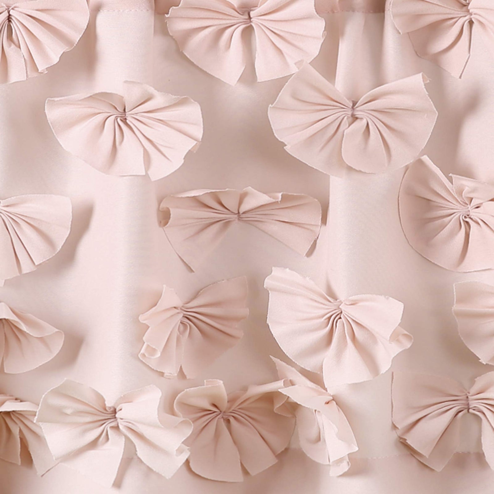 Elegant Sheer Window Curtain with Ruffled Design and Bow Accent