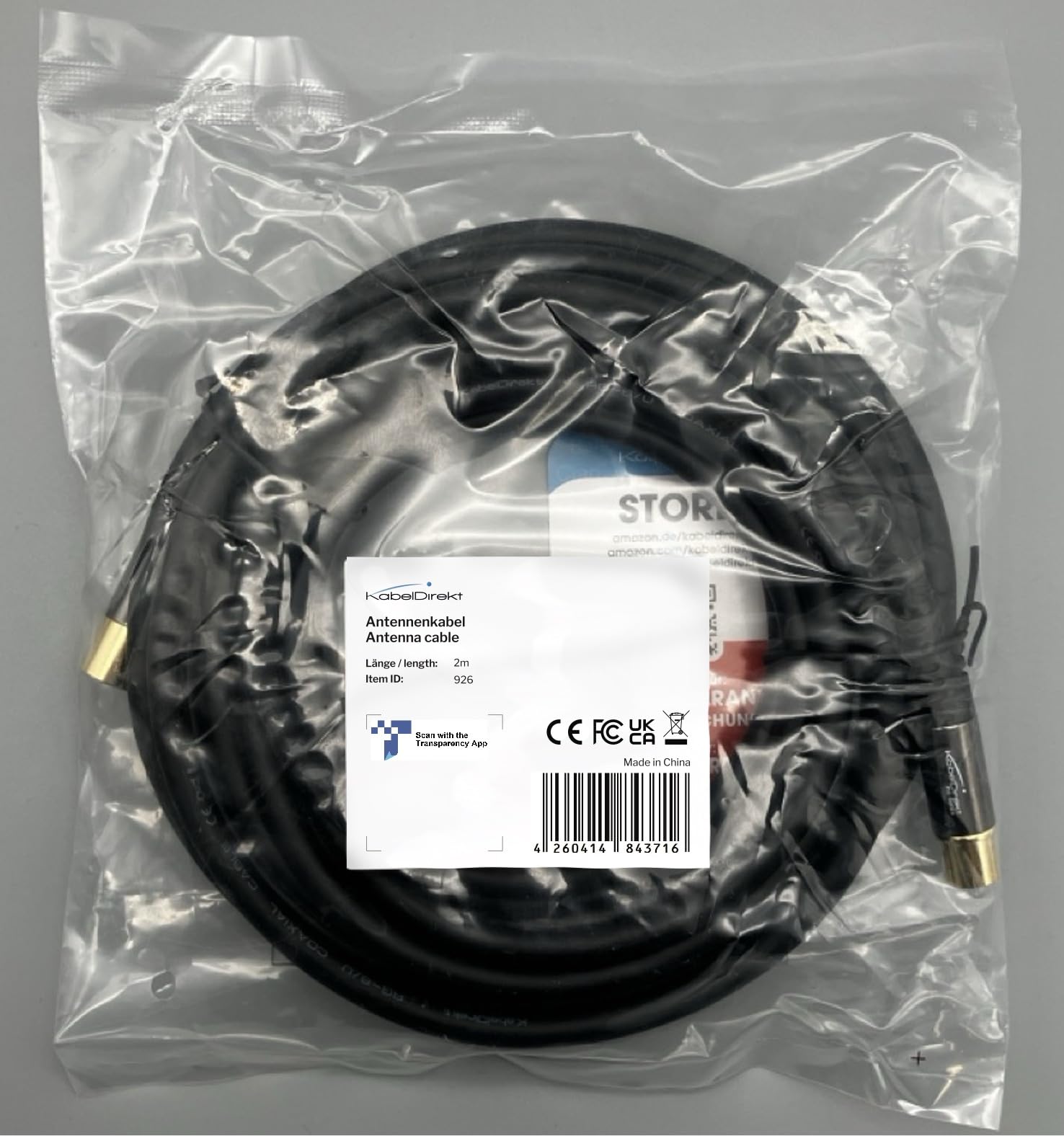 KabelDirekt – 2m 75 Ohm HDTV aerial cable, 90° angled coaxial male connector > straight coaxial female connector, coaxial cable for TV, HDTV, radio, DVB-T2, DVB-C, DVB-S (angled connector)