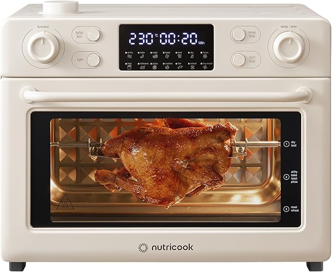 Nutricook 12 in 1 Air Fryer Toaster Oven 30L Beige NC-AFTO330BG Open Box – Safqqa Egypt