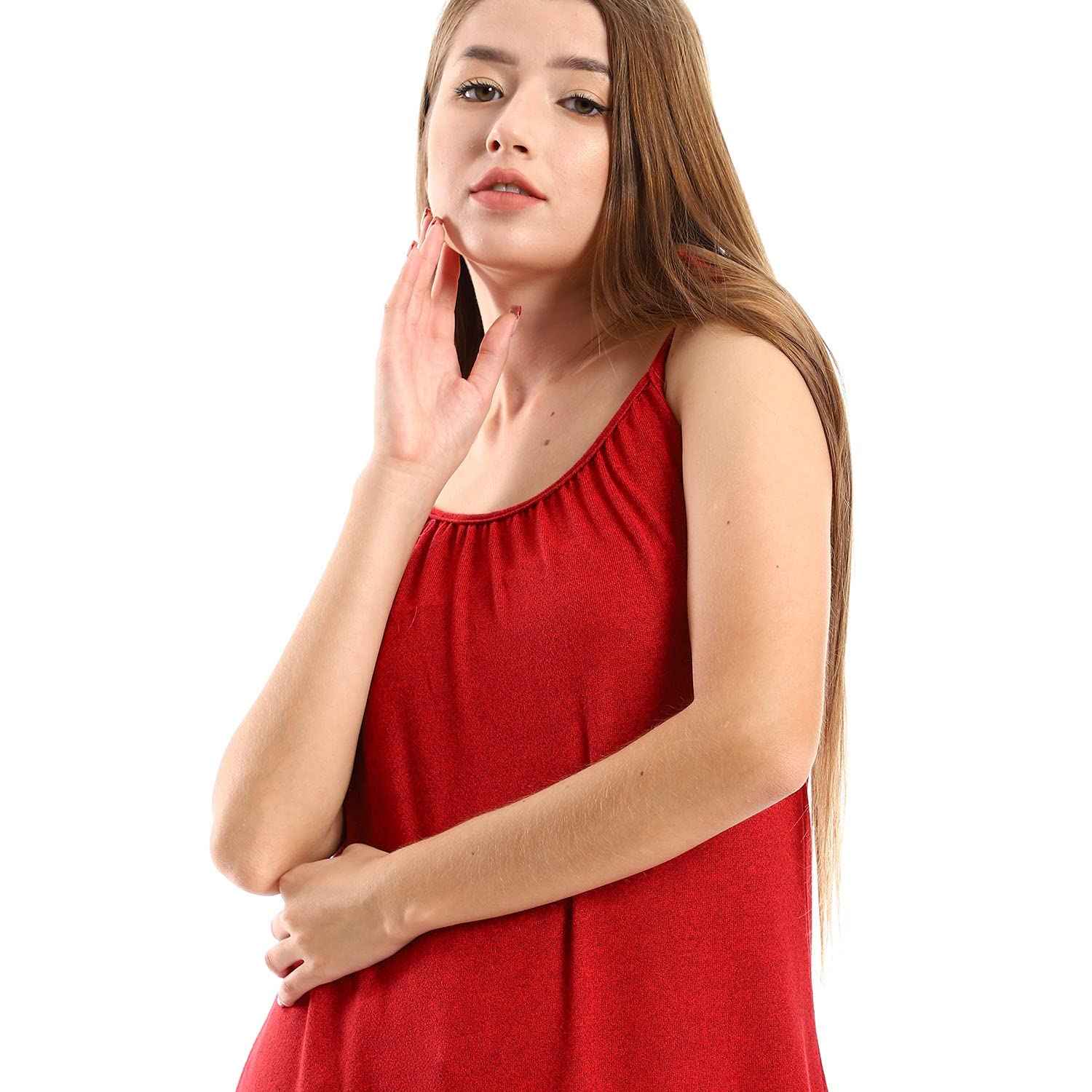 JAMILA Women Spaghetti Sleeves Tiered Casual Dress - Safqqa Egypt