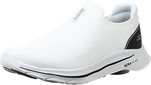 Skechers Men Running Shoes White Lightweight Sports Shoes