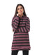 Jamila Women’s Striped Drawstring Hoodie with Kangaroo Pockets