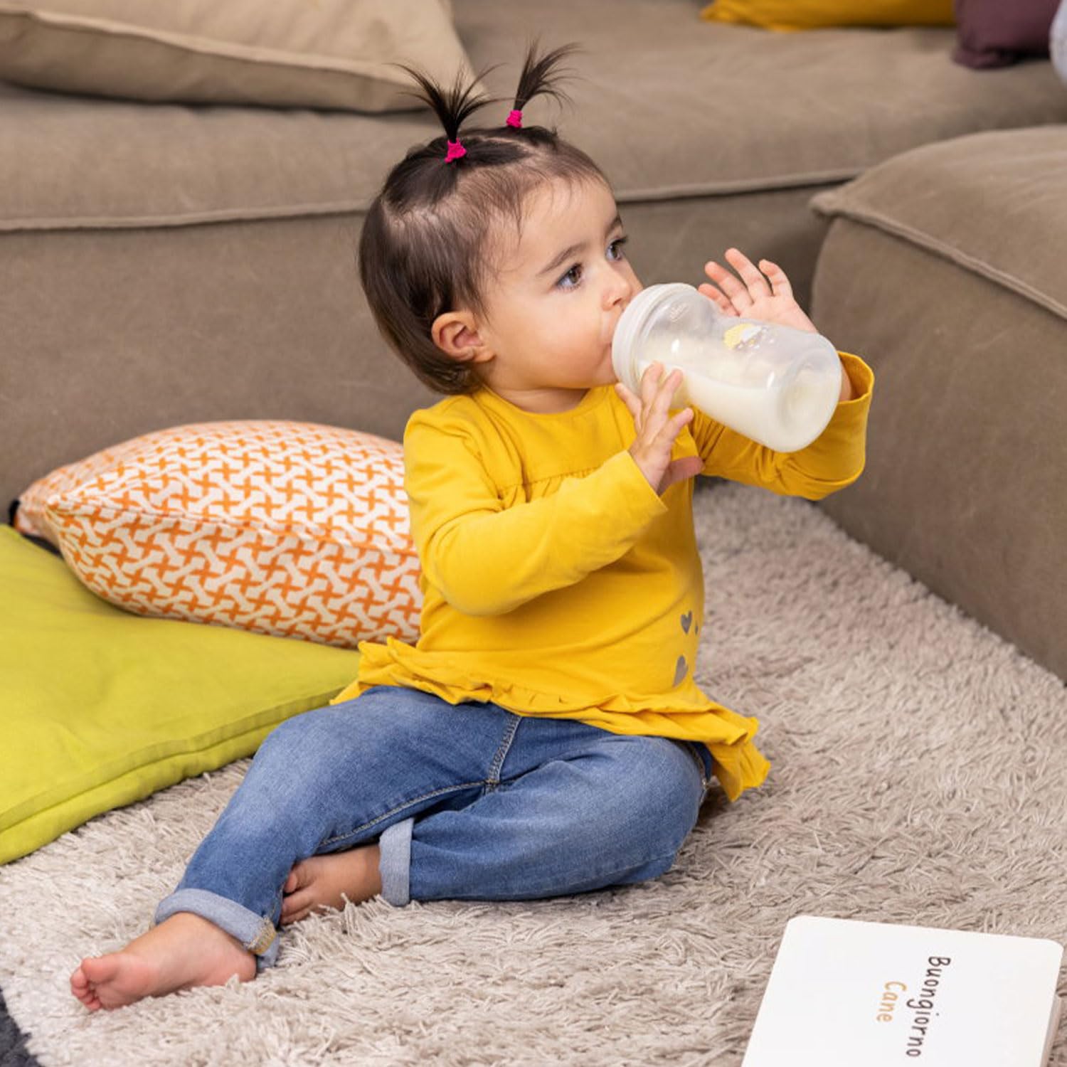 Chicco Naturalfeeling Bottle 330Ml Fast Flow 6M+ Silicone, NEUtral- Damage Box