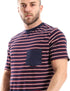 Andora Men's Striped Cotton T-Shirt and Solid Shorts Pajama Set