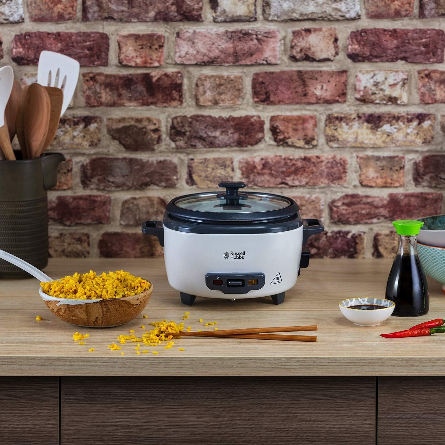 Russell Hobbs Medium Rice Cooker And Steamer - 27040, White, 27040Gcc
