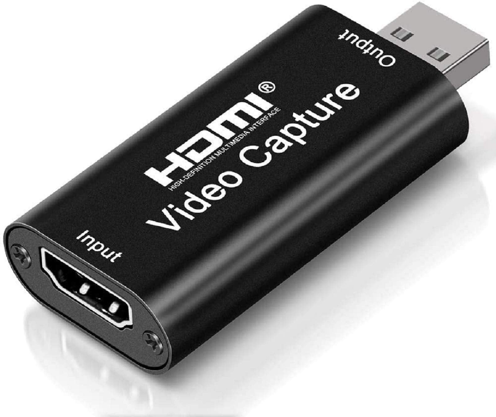 بطاقة تسجيل فيديو HDMI بدقة 4K، بطاقة كاميرا لينك، محول التقاط الصوت HDMI الى USB 2.0، جهاز تسجيل تسجيل للبث والبث المباشر ومؤتمرات الفيديو والتعليم والالعاب (اسود)