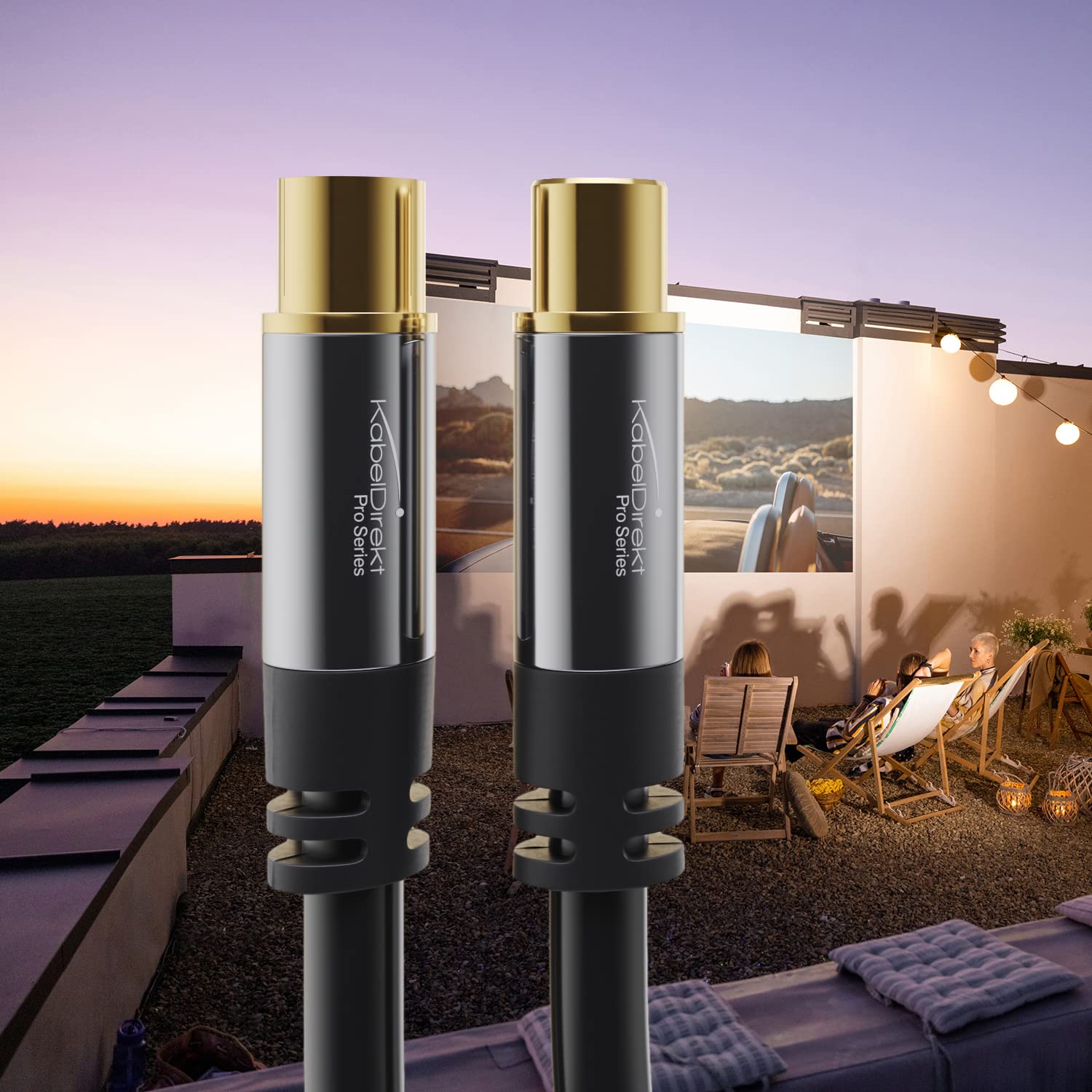 KabelDirekt – 4K TV Aerial Cable, Coaxial Cable – 20m – For Digital & Analogue TV, Metal Connectors – Available in 0.5-20m (Plug to Socket, for DVB-C/DVB-T/DVB-S, black)