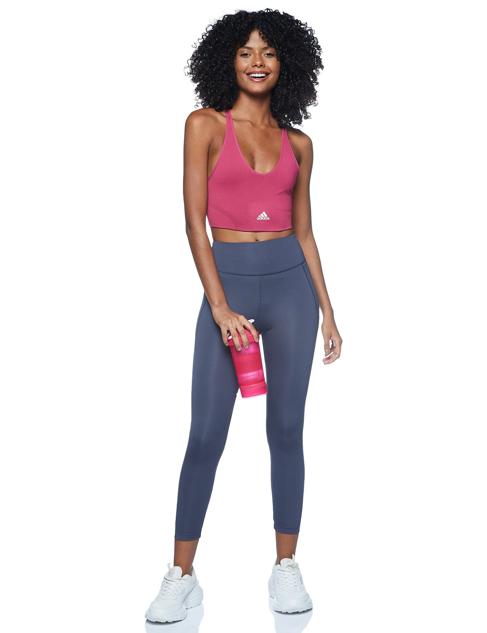 Adidas Women’s Aeroknit Designed 2 Move Seamless Workout Bra – Light Support