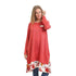 Kady Women crew Neck Solid Tunic Top With Floral Trim - Safqqa Egypt