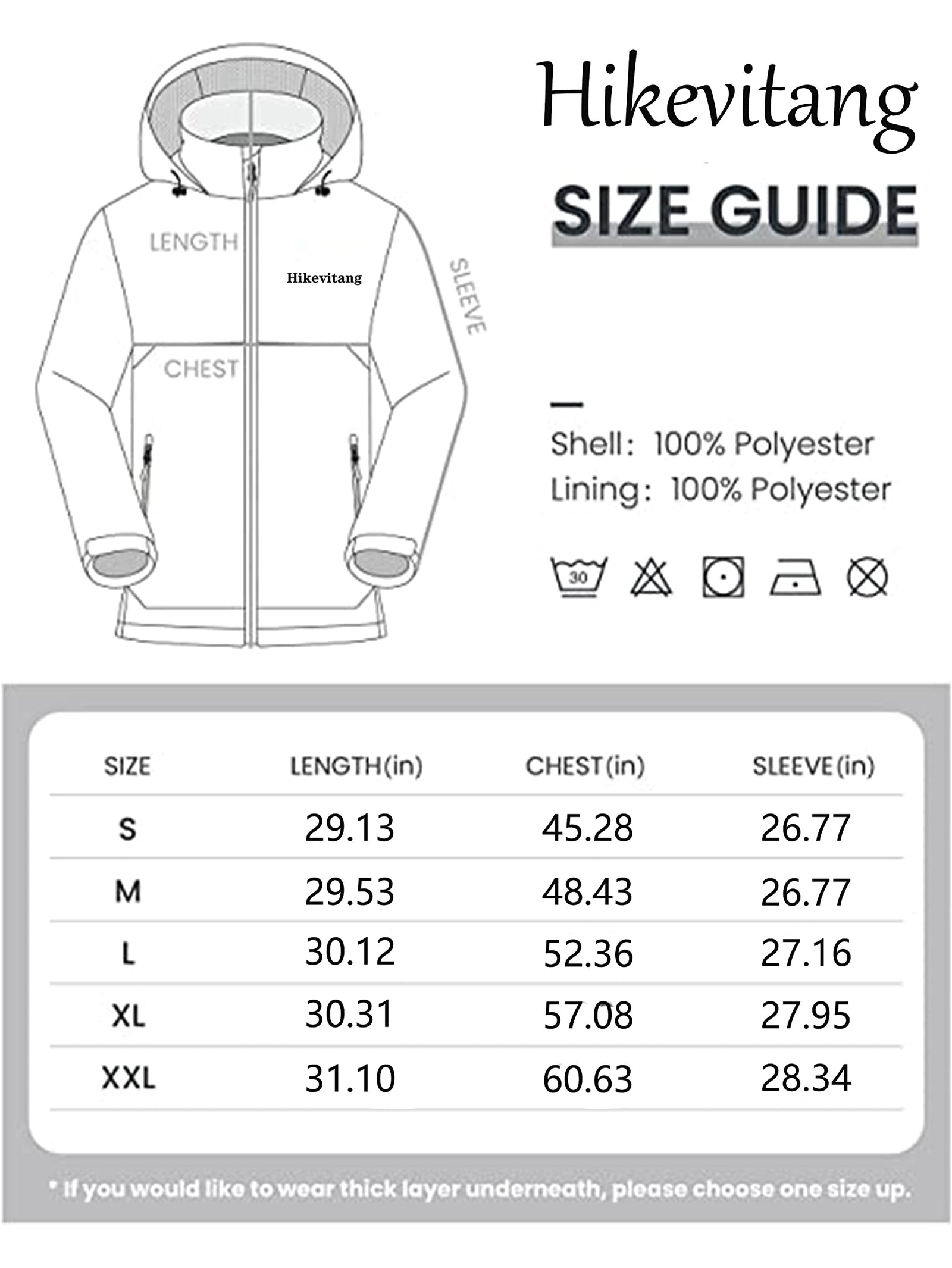 Hikevitang Men Waterproof Jackets