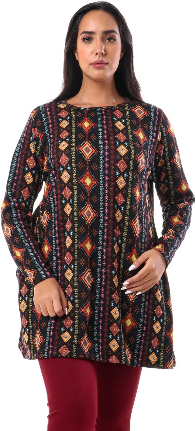 JAMILA Women printed long sleeves blouse SHIRT