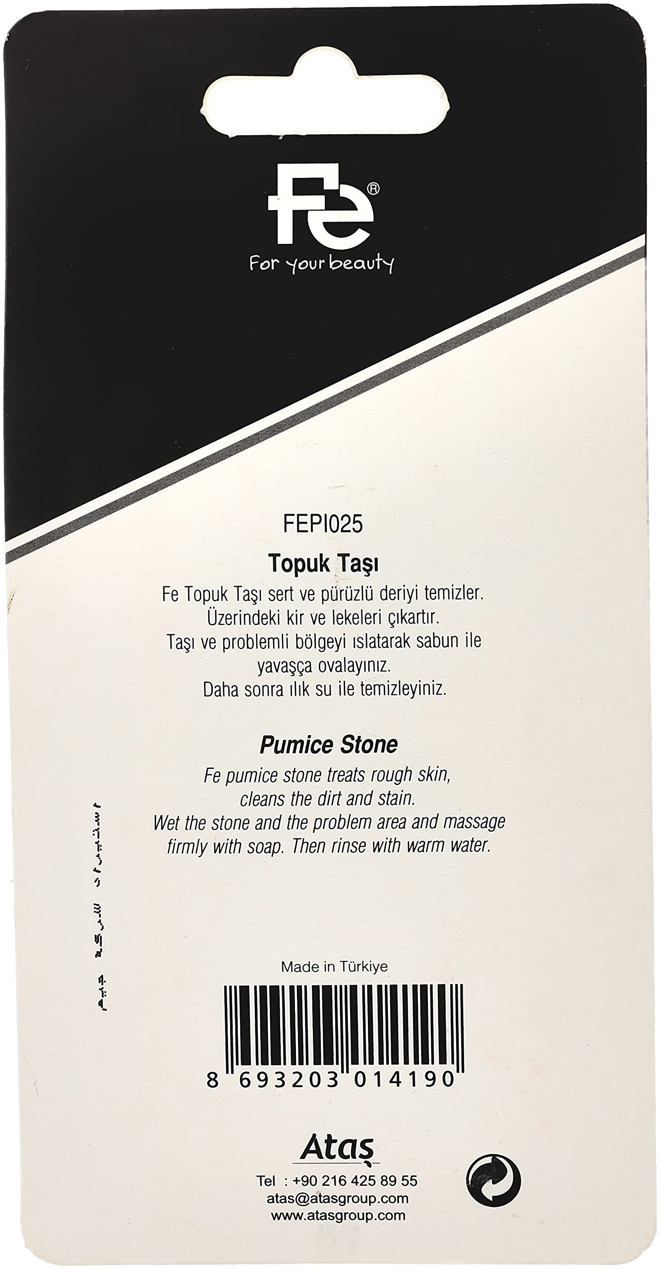 FE Pumice Foot Stone FEP I025 for Dead Skin Removal and Heel Smoothing