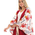JAMILA Women’s Short Sleeve Printed Kimono Robe