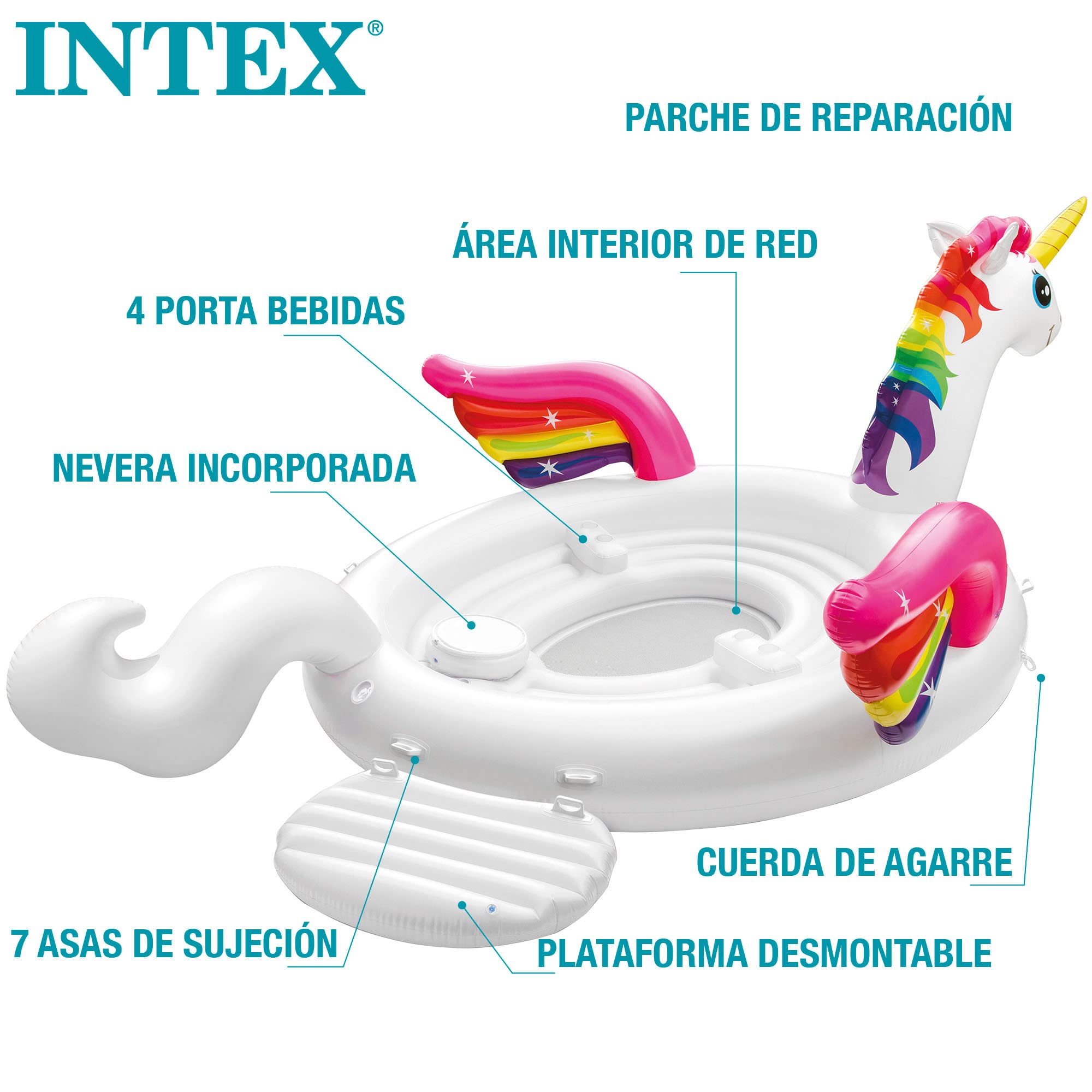 Intex Large Unicorn Inflatable Float – 4 Person Capacity