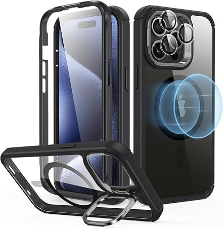 ESR Armor Series Case for iPhone 15 Pro Max – Full-Body Shockproof MagSafe Case with Stand