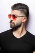 Vegas V2040 Square Sunglasses with Modern Design and Metal Frame for Men - Red