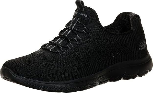 Skechers Women Sport Shoes Black Lightweight Sneakers
