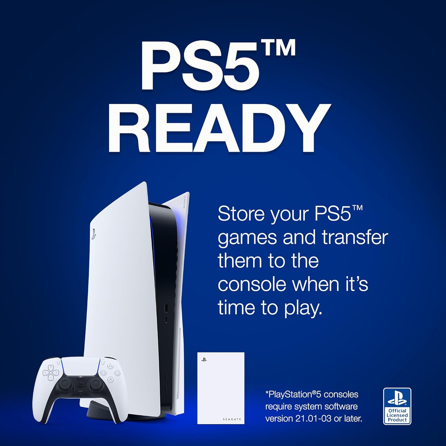 قرص تخزين خارجي  من ماركة سيجيت لأجهزة PS4 وPS5 سعة 2 تيرابايت موديل STLV2000202 لون أبيض – Safqqa Egypt