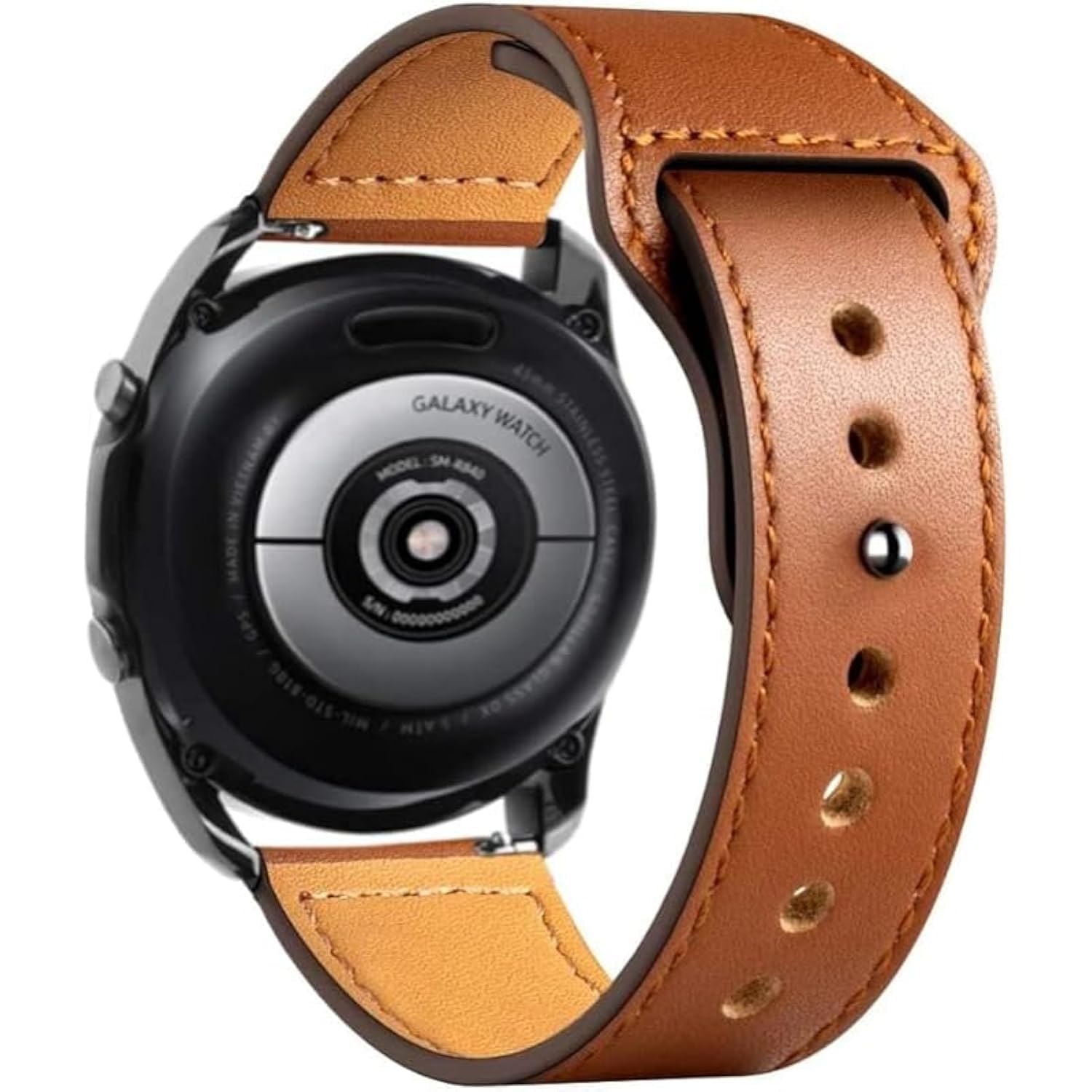 Generic MIADEAL 22mm Genuine Leather Bands Compatible with Samsung Galaxy Watch Gear S3 Frontier/Classic - Safqqa Egypt