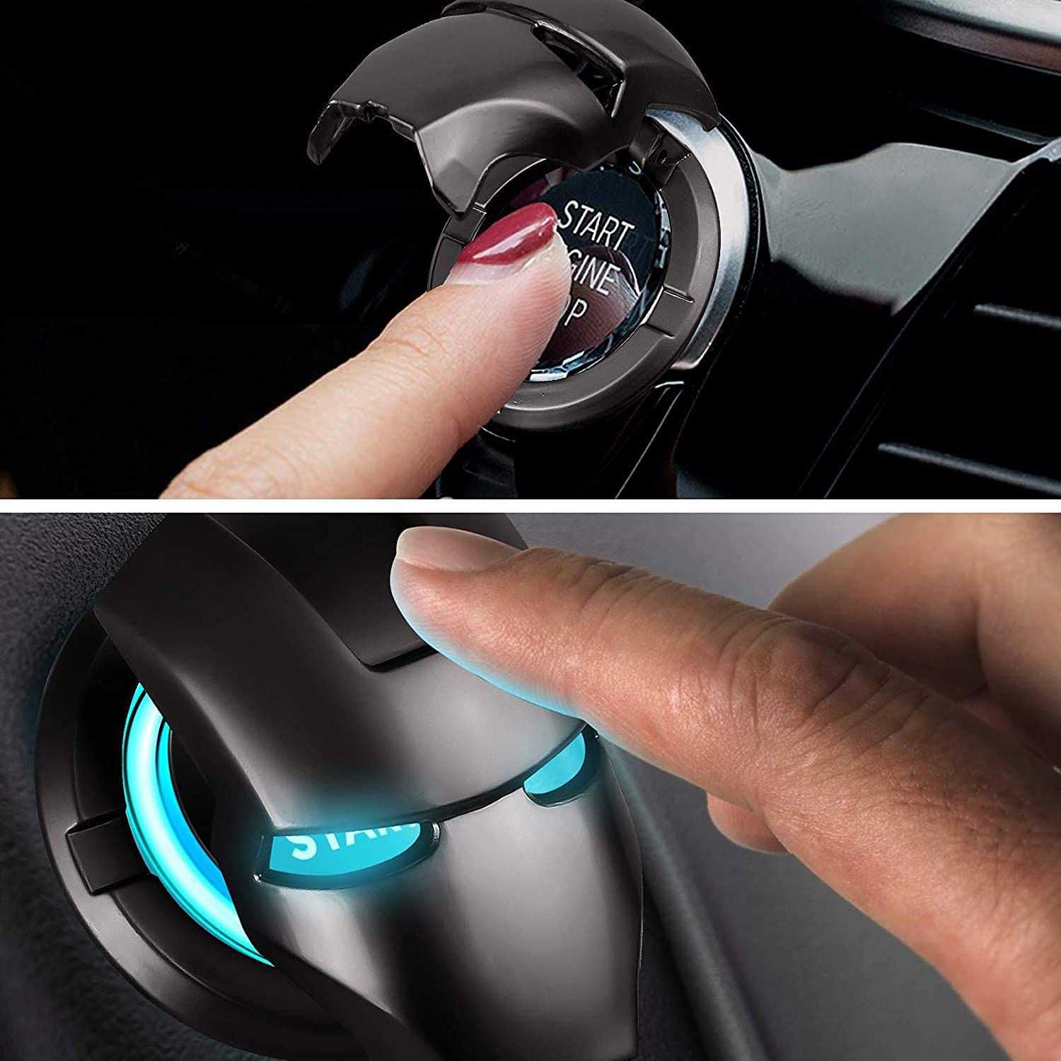 Car Engine Start Button Cover – Decorative Scratch-Proof Protective Ring – Safqqa Egypt