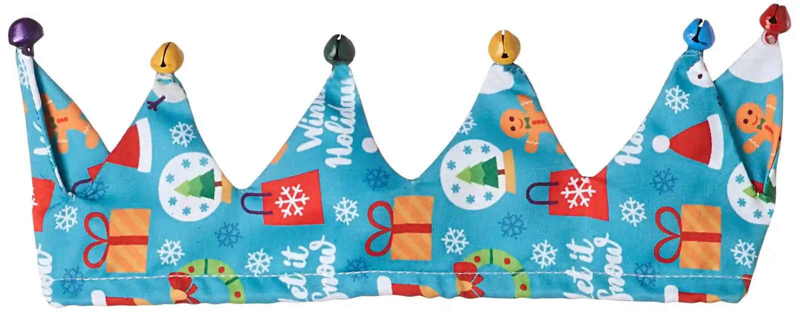 OHANA XMAS Festive Scarf with bells and Cute Christmas motifs for Pets, Cats, Dogs, Rabbit Costumes - BLUE - Safqqa Egypt
