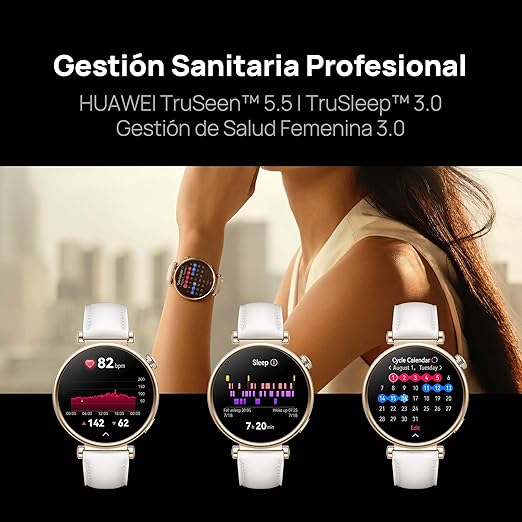 HUAWEI WATCH GT 4 41mm (ARA-B19) Smartwatch – White, White Leather Strap