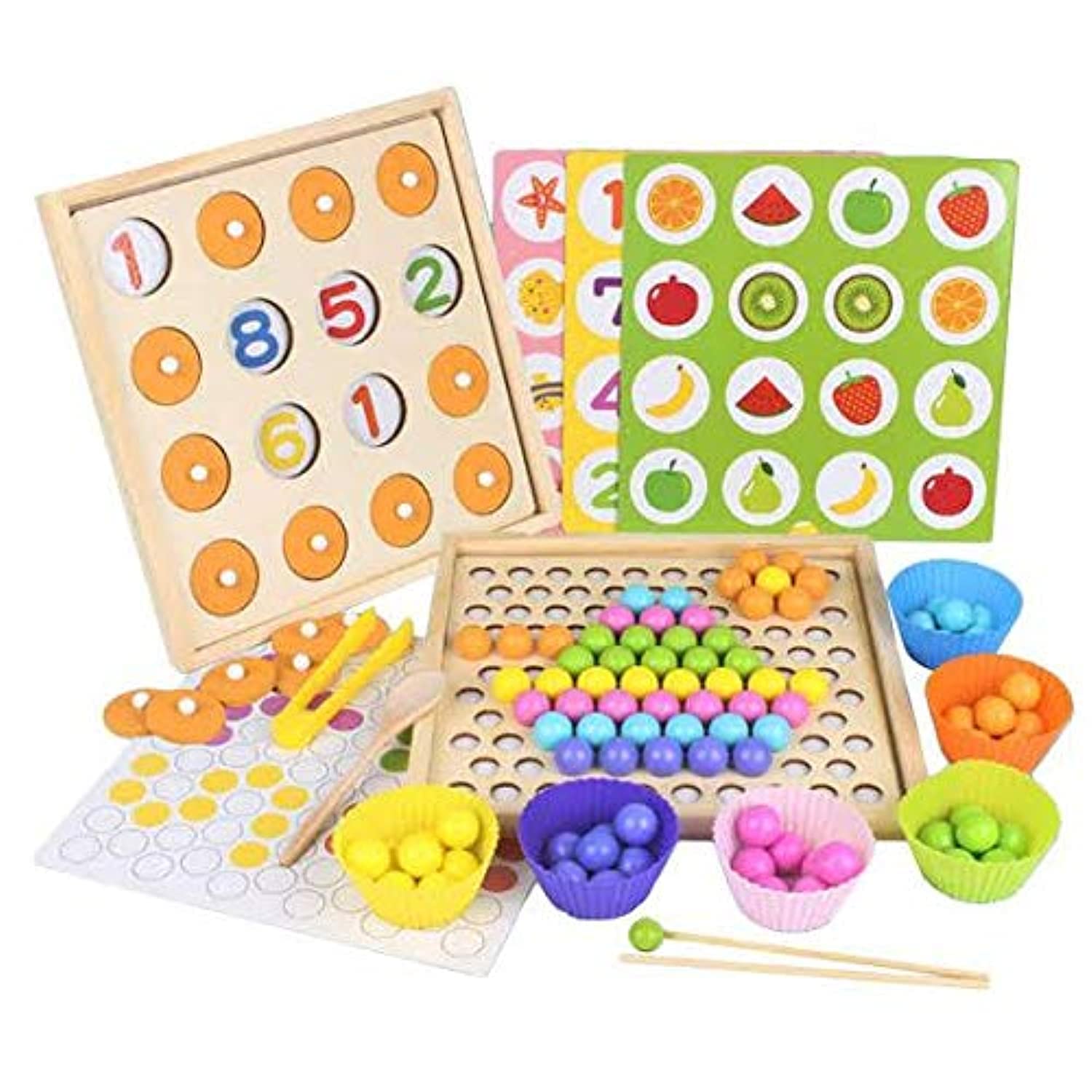 Chopsticks Clips Beads Memory Matching Chess Early Educational Toys Sorting Classification Game for Kids Children