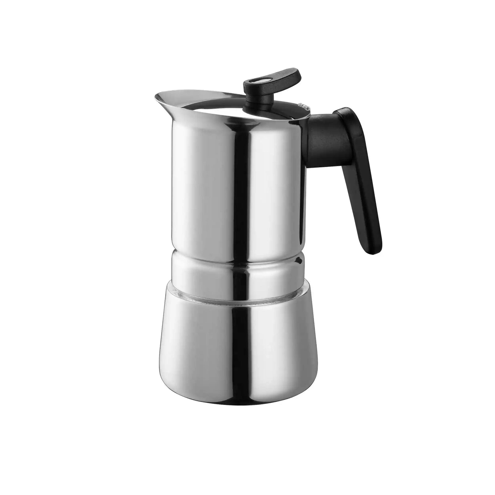 PEDRINI Steel moka coffeemaker, 4 cups, Stainless Steel, 02CF037