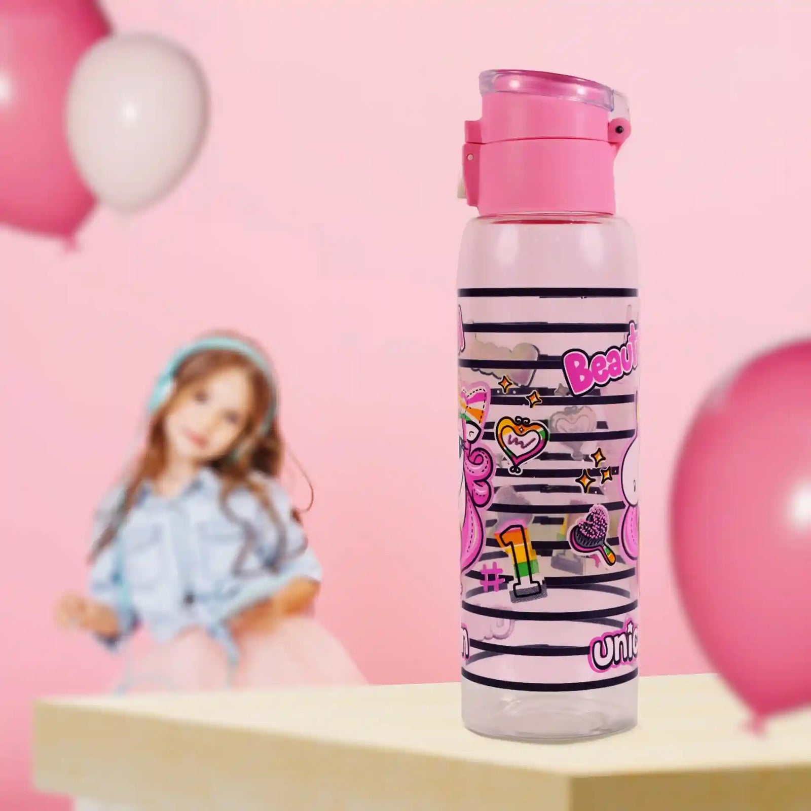 زجاجة مياه هيرفين - سعة 500 مل، متعددة الألوان، مانعة للتسرب، خالية من مادة BPA