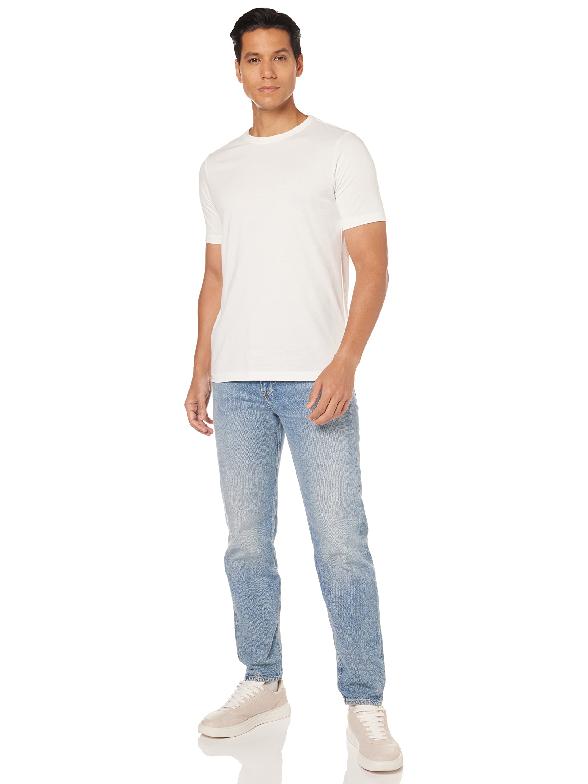 تيشيرت رجالي سادة بقصة عادية – أناقة يومية مريحة