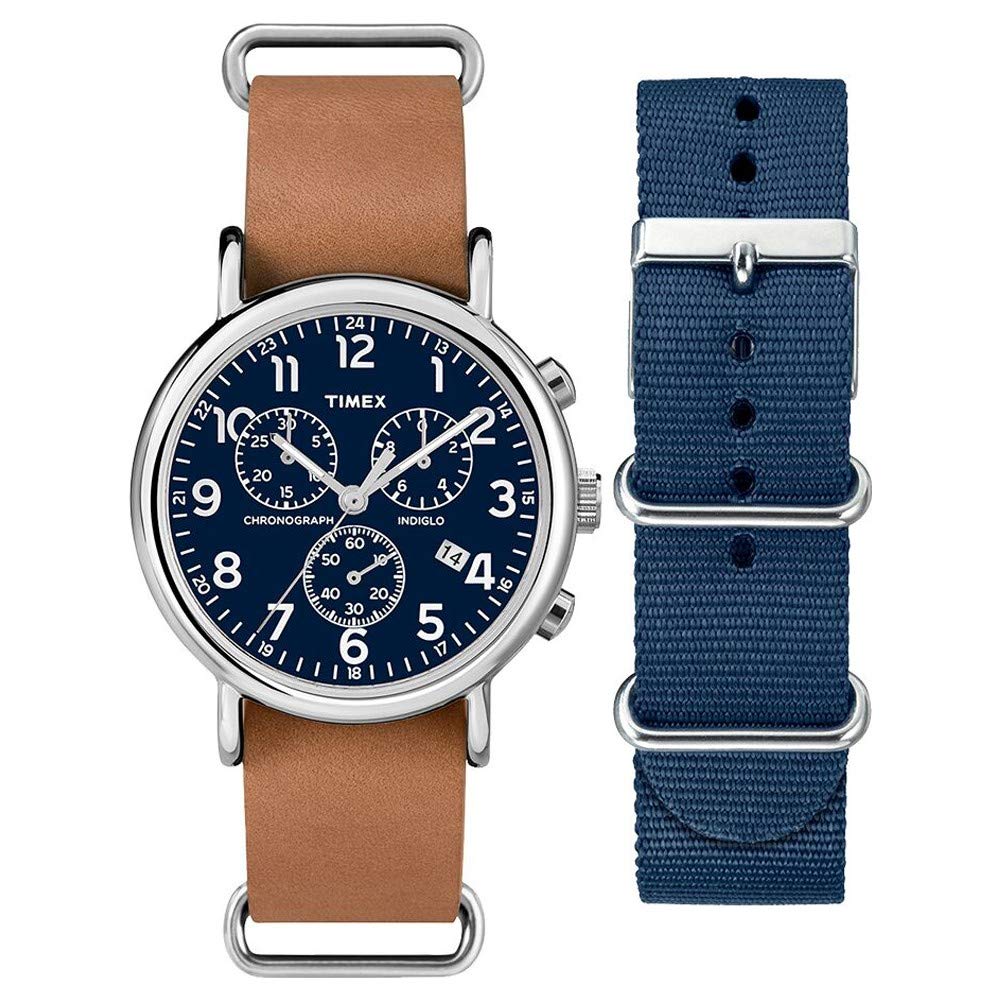 Timex Weekender Chronograph 40mm Watch – Blue Fabric Strap Only