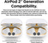 حماية الغبار Elago للجيل الثاني من سماعات أبل Airpods مجموعتين ذهبية