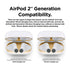 حماية الغبار Elago للجيل الثاني من سماعات أبل Airpods مجموعتين ذهبية