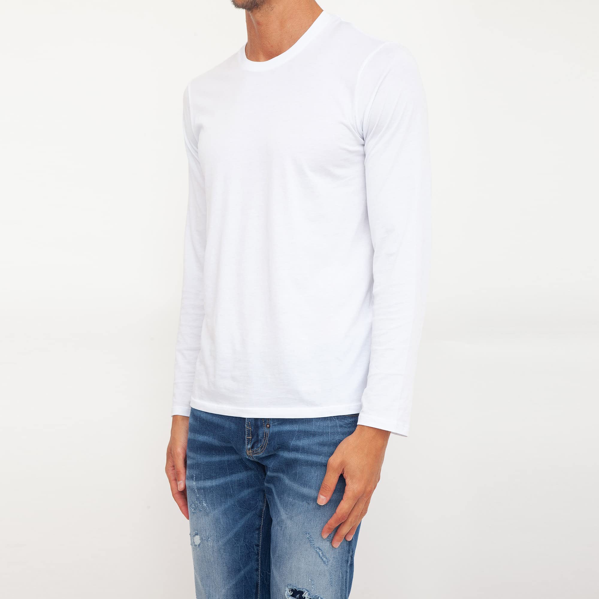 A|X ARMANI EXCHANGE mens Solid Pullover Sweater Sweatshirt, White, XX-Large US