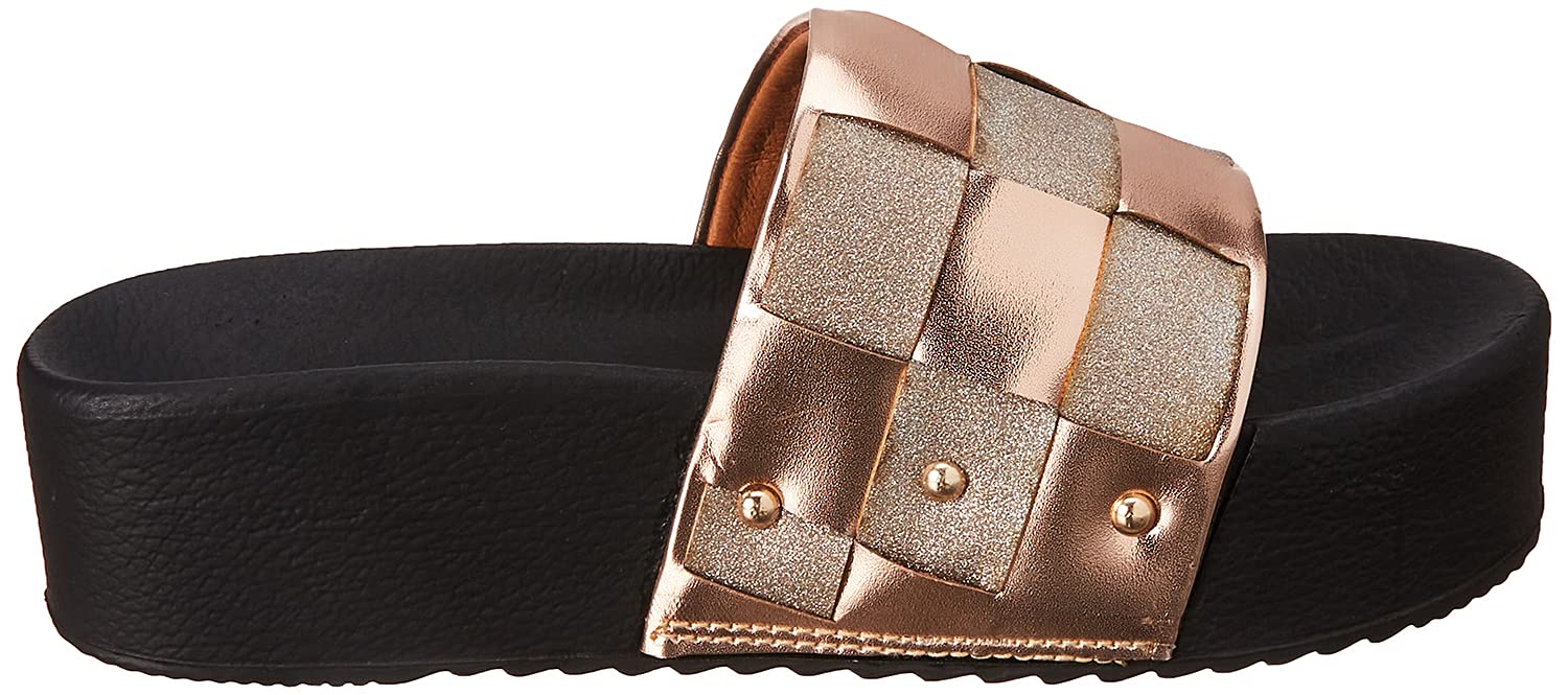 Club Aldo Basket Weave Chunky Sole Slides for Women - Safqqa Egypt