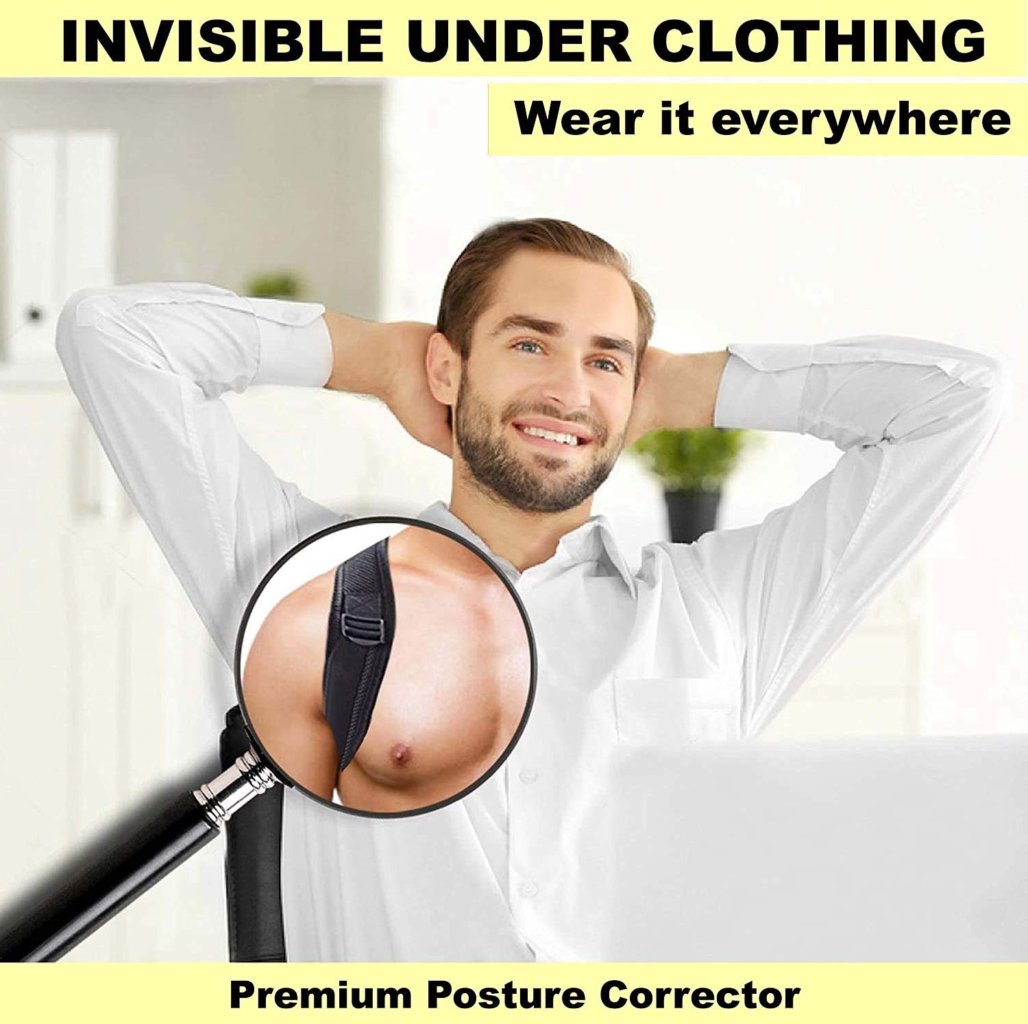 Posture Corrector Belt – Comfortable Back & Neck Support for Men and Women