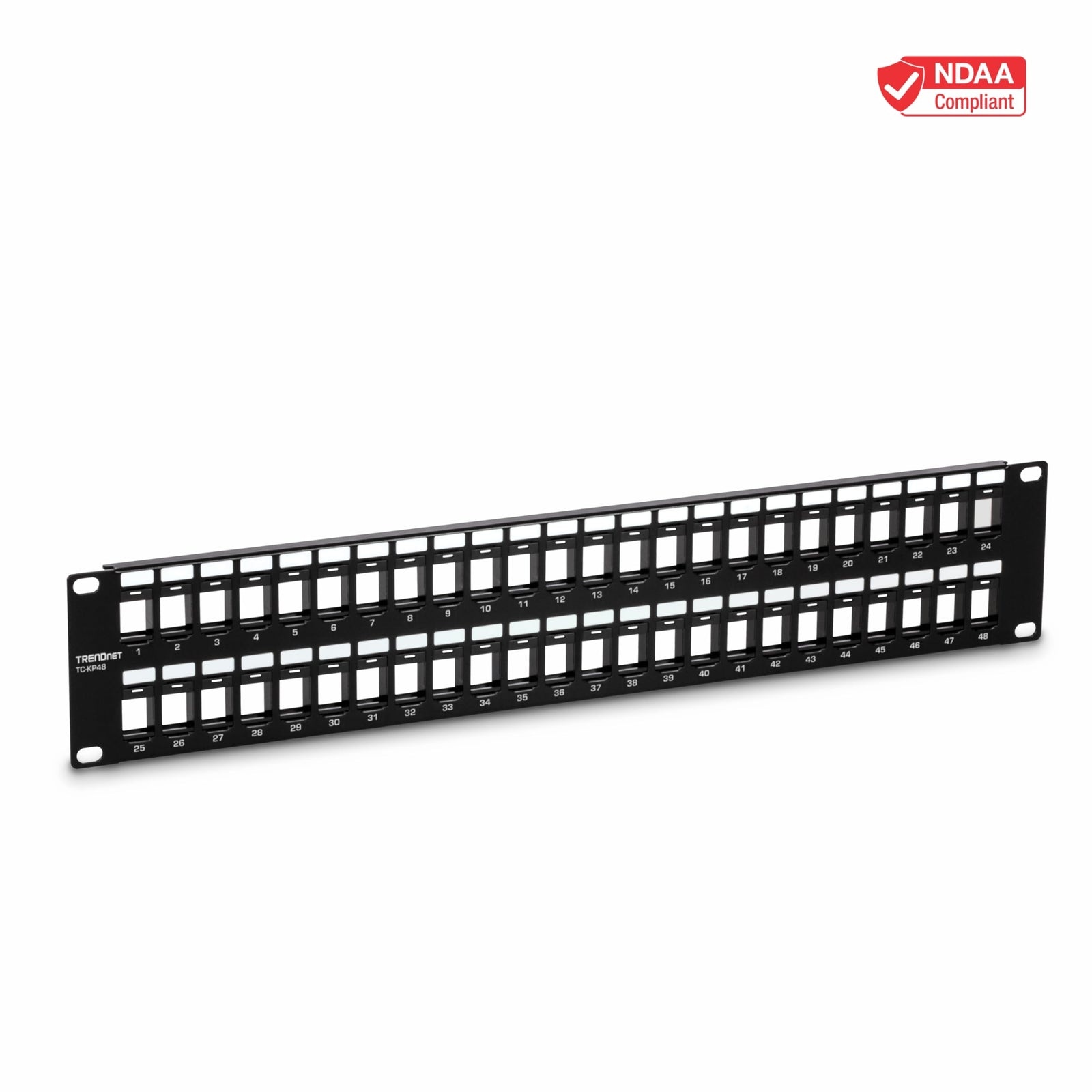 Trendnet 48-Port Blank Keystone Patch Panel – 2U High Density