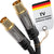 KabelDirekt – 4K TV Aerial Cable, Coaxial Cable – 20m – For Digital & Analogue TV, Metal Connectors – Available in 0.5-20m (Plug to Socket, for DVB-C/DVB-T/DVB-S, black)
