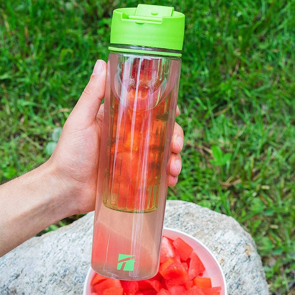 Trudeau Infuser Water Bottle with Fruit Infuser – Refreshing Flavored Water