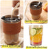 KELVEE 435ml Glass Tumbler with Lid and Silicone Straw Multi Color