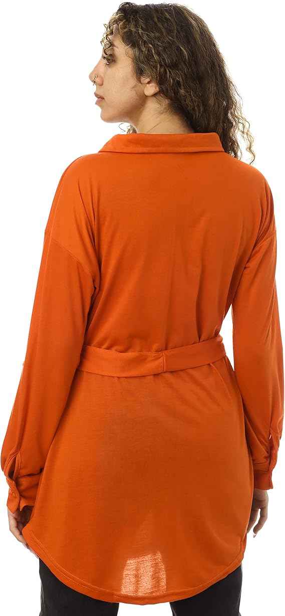 JAMILA Women Women Buttoned Full Sleeves Blouse With 2 Pockets SHIRT - Safqqa Egypt