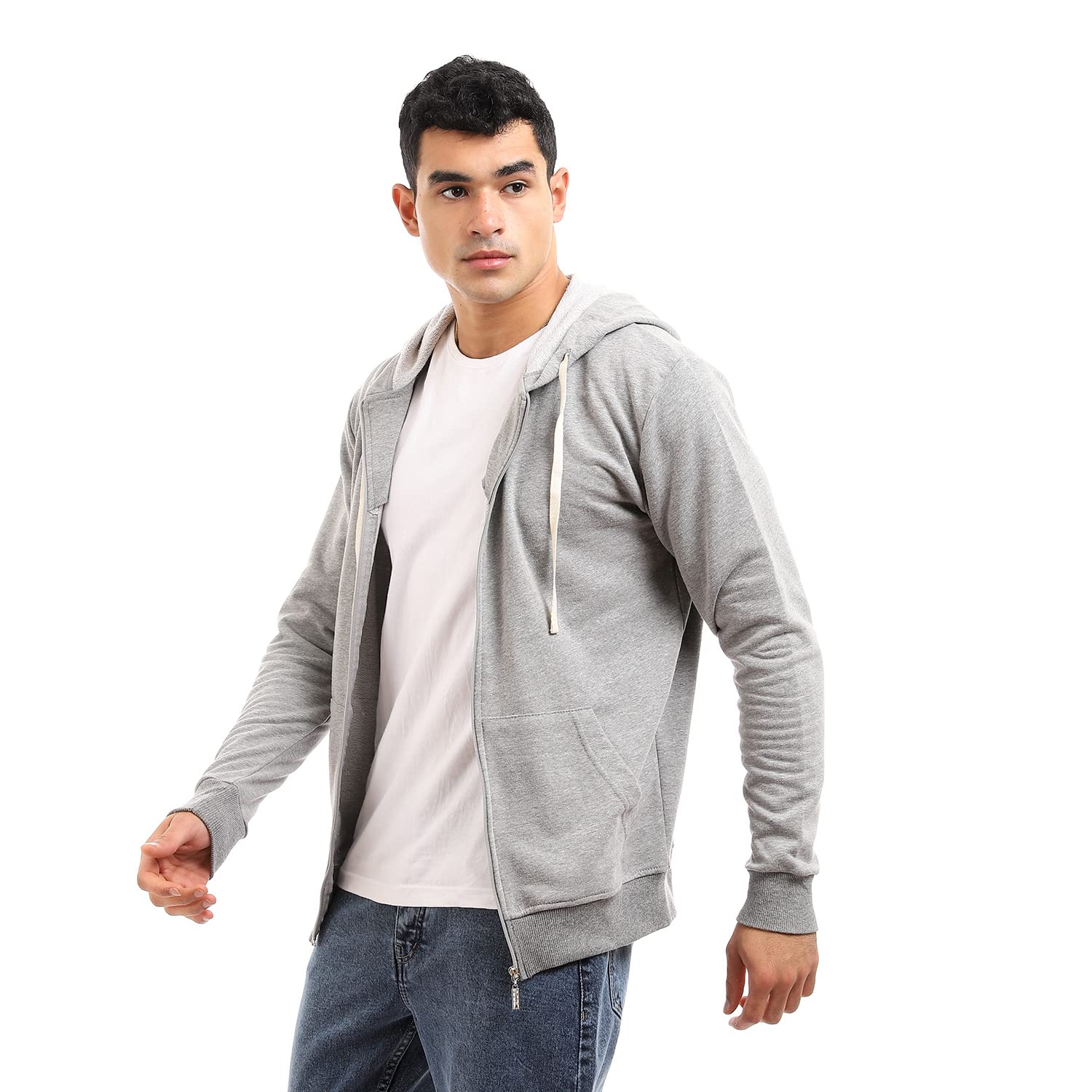 Off Cliff Long Sleeves Zipper Jacket For Men,Lightweight yet cozy, perfect for casual outings or outdoor activities.