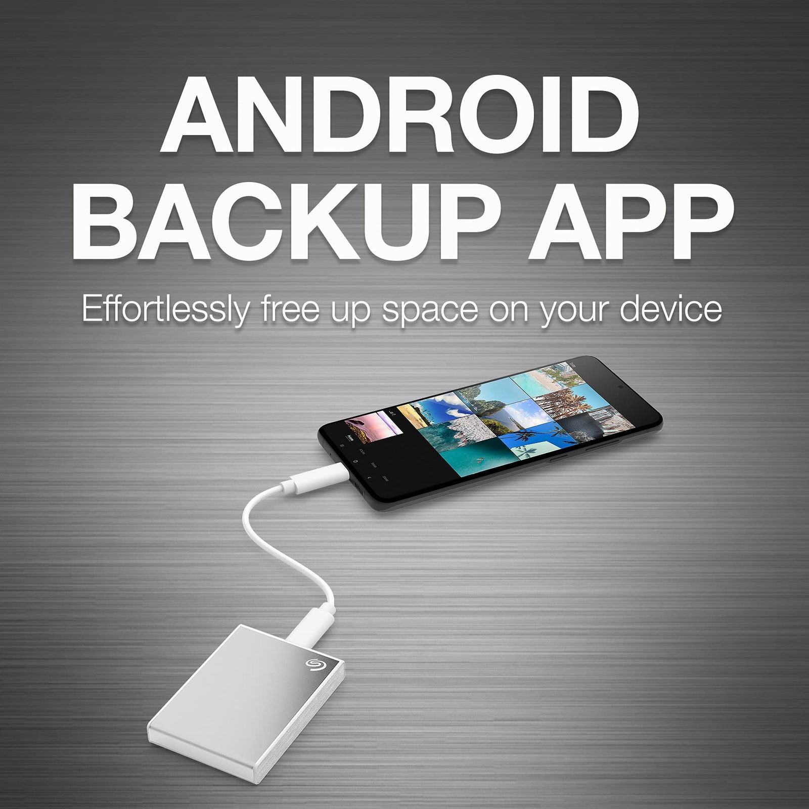 Seagate One Touch SSD, 1TB, External SSD, USB 3.0, Black, Creative Cloud Photography (STKM1000400)