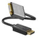 محول KabelDirekt 1117 0.15m DisplayPort DP إلى DVI (أقصى دقة 4K/30 هرتز، مناسب لجميع بطاقات الرسومات ذات مقبس توصيل أجهزة العرض أو مدخلات الشاشات) سلسلة PRO باللون الأسود