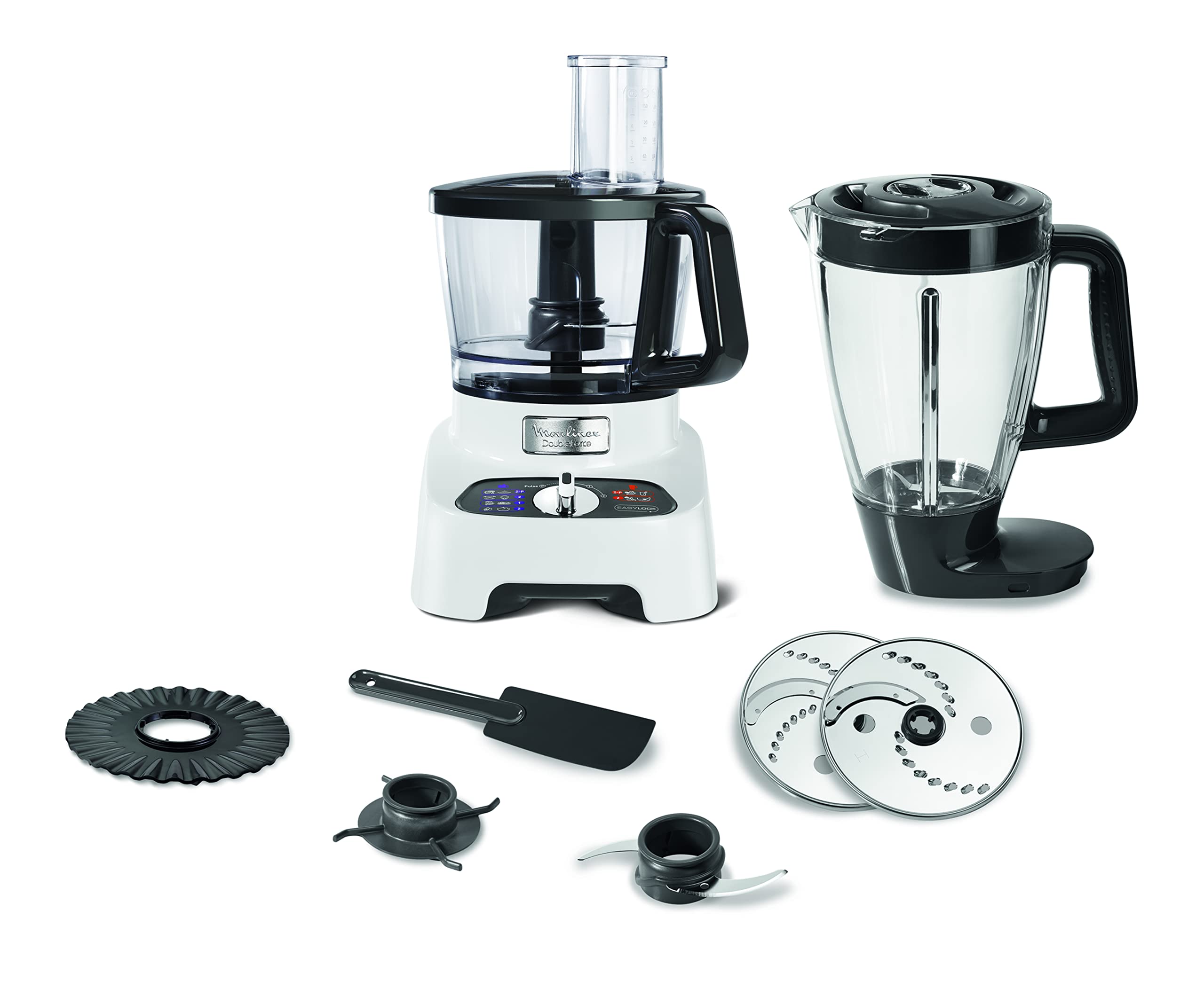 Moulinex FP823125 Double Force Food Processor – 1000W Manual Control Panel Safety System (Minor Scratches)