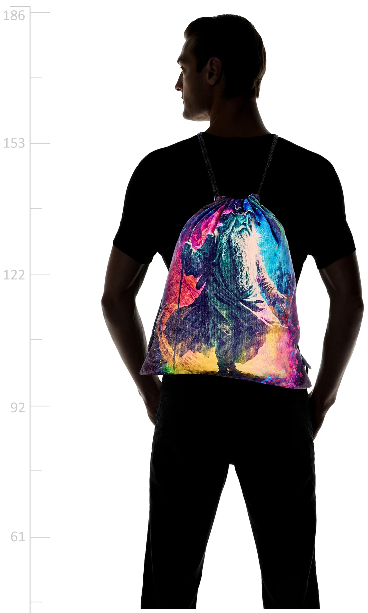 TAT Printed DRAWSTRING BAG,Lightweight and compact for daily use.