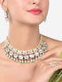 ZAVERI PEARLS Kundan Necklace Earring & Ring Set for Women ZPFK15197