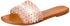 "Straw/Canvas Slippers with Net Strap Design"
