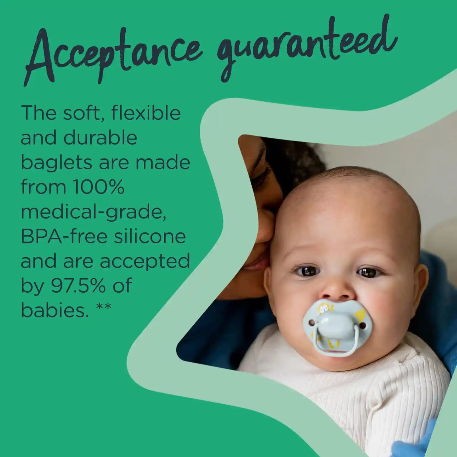 طقم توومي تيبي مودا يشمل حلمتين للأطفال مناسبين للفئة العمرية من 18 إلى 36 شهرًا. مصنوعة من مواد آمنة وعالية الجودة لتوفير الراحة والتهدئة للأطفال